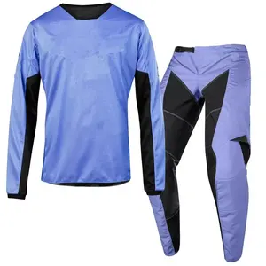 ชุดแข่งรถมอเตอร์ครอสแบบสั่งทำคุณภาพดีที่สุด ดีไซน์ใหม่ทันสมัย กันลมและระบายอากาศได้ดี เสื้อเจอร์ซีย์และกางเกงมอเตอร์ไซค์แบบพิมพ์ลาย - Product Image 5