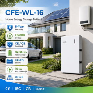 Batería Solar LiFePO4 CFE-WL-16 de 16 kWh, 51.2 V, 314 Ah, 6000+ Ciclos, Sistema de Almacenamiento de Energía Residencial (ESS) para Hogar, Montaje en Pared, <span class=keywords><strong>Potencia</strong></span> Dividida de 10 kW - Product Image 3