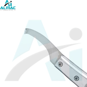 ALMAC Couteau à sabot supérieur Boucle de maréchal-ferrant Couteau ovale Couteau à sabot de cheval Lame en acier inoxydable Manche en bois de caoutchouc Coupe-sabot de cheval de bétail - Product Image 5