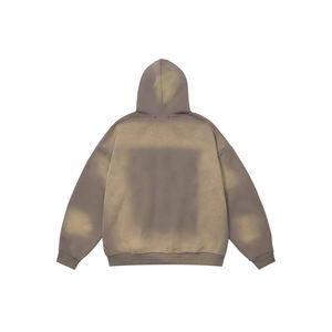 Sudaderas con cremallera lavadas con ácido 2025 de calidad superior, ropa de calle, logotipo desgastado con ácido bordado, Sudadera con capucha de diseño personalizado para hombres - Product Image 2