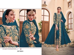 Vestido Anarkali majestuoso con elegante hasta el suelo, llama la atención con gracia para la exportación mundial desde la India - Product Image 2