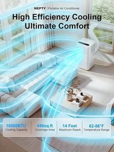 Aire Acondicionado Portátil Split con Refrigerante R32, 6000 BTU, Ventilador, Control Remoto, Enchufe Europeo, para Oficina y Habitaciones - Product Image 4