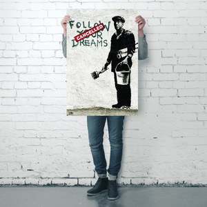 Pósters en Lienzo Enmarcados de Banksy, Estilo de Diseño Moderno para Decoración de Paredes en Cumpleaños - Product Image 3