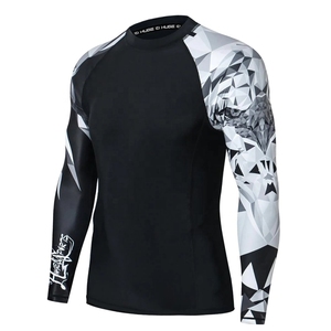 Dernier design de rashguard MMA pour homme, respirant, antibactérien, séchage rapide, vêtements de sport, vente en gros, prix bas, logo personnalisé - Product Image 4
