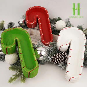 สินค้าขายดี ของตกแต่งคริสต์มาส ชามไม้สไตล์เรโทร ของตกแต่งชามไม้ พร้อมสำหรับทำเทียน ราคาขายส่ง - Product Image 4