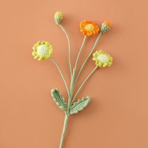 Bouquet de marguerites multi-têtes au crochet, dégradé de couleurs unies, pour décoration intérieure et photographie de mariage - Product Image 2
