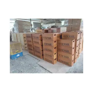ベトナム工場からのワインフルーツケーキギフトを収納するためのふた付き手作りロープハンドル付きヴィンテージスタイルの木製ボックス