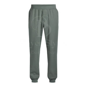 Pantalons de survêtement décontractés pour hommes 100% coton de haute qualité confortable léger droit léger Logo personnalisé en détresse Design mi-teint - Product Image 4