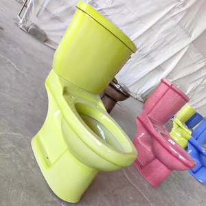 Aqua EWC moderno armario de agua de dos piezas sistema de doble descarga de cerámica P & S trampa con cubierta de asiento lento para Baño - Product Image 1