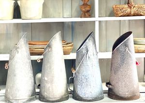 Luxueux seau à charbon en acier galvanisé foyers accessoires d'extérieur pour la maison jardin patio feu cendres charbon seau cheminée décor - Product Image 5