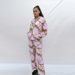 Imprimé hiver survêtement hommes haute qualité personnalisé 100% coton antibactérien à la mode élégant fermeture éclair ensemble de vêtements de sport respirant - Product Image 1