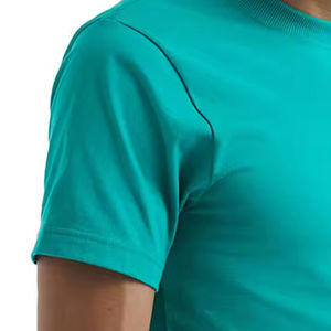 เสื้อยืดคอกลมผ้าฝ้าย100% สำหรับผู้ชายเสื้อยืดแขนสั้นคอกลมใส่สบายพิมพ์โลโก้ได้ตามต้องการ - Product Image 4