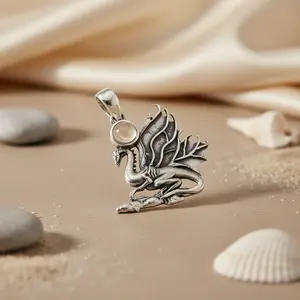 Collier pendentif en argent 925 avec diamant taille émeraude plaqué rhodium, chaîne en boîte, bijoux fantaisie avec zircon et perle, cadeau - Product Image 3