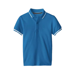 Venta al por mayor de moda transpirable Golf Polo Camiseta 100% algodón personalizado rojo color sólido con cuello de costilla y diseño de manga corta - Product Image 5