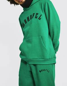 Ensemble de survêtement personnalisé 100 % coton pour homme, grande taille, écologique, durable, respirant, avec épaules tombantes et broderie 3D, poids lourd - Product Image 5