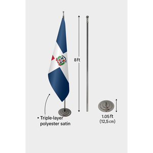 Drapeau d'intérieur personnalisable avec impression numérique, mât en aluminium et matériau en coton ou polyester pour la présentation - Product Image 5