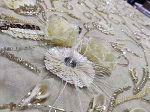 Nueva Tela de Encaje Bordado con Flores Tridimensionales Transpirable, en Oferta, para Vestidos de Mujer, Bolsos y Decoración del Hogar - Product Image 2