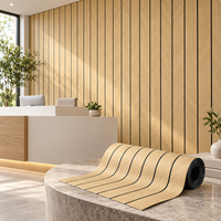 Papier peint MORLENX effet bois à lattes, flexible, rayures noires, revêtement mural pour la décoration intérieure de la maison et du bureau