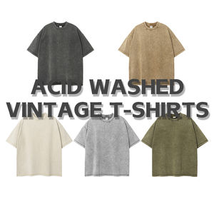 เสื้อยืดผู้ชาย สตรีทแวร์ แบบสั่งทำ ผ้าฝ้าย 100% เนื้อหนา ทรงโอเวอร์ไซส์ แบบเรียบ วินเทจ ล้างสีแบบแอซิด พิมพ์ลายสกรีน พิมพ์ลายดิจิตอล - Product Image 2