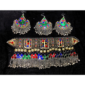 Haga su diseño conjuntos de joyas afganas para adultos alta calidad superior de moda tradicional precio barato conjuntos de joyas afganas para mujeres - Product Image 3