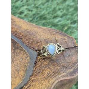 Anillo de Piedra Lunar en Plata de Ley 925 con Baño de Oro de 18K, Ajustable, de Lujo, con Gema, para Regalos de Boda, Aniversario o Fiesta - Cristiano - Product Image 2