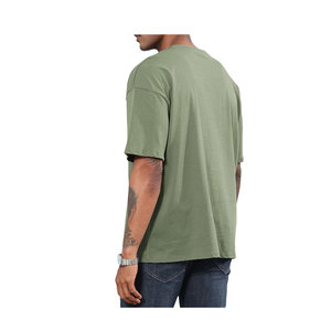 Camiseta Extra Grande Vintage para Hombre, Lisa, Personalizada, para Primavera Verano, 100% Algodón, Estilo Casual Holgado, Nuevo - Product Image 3