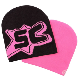 OEM ODM Bonnet d'hiver unisexe à tricoter en jacquard gothique avec tour de tête réglable Style Hip Hop Stock prêt pour un usage quotidien - Product Image 2