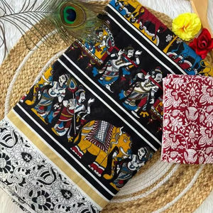 LAKHANI AJRAKH ALGODÓN ESTAMPADO AL POR MAYOR MERCADO SAREE EN MUMBAI - Product Image 1