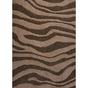 Wild Wanderlust Beige Brown Handmade Acrylic Rug 10mm Plush Top-28964 for Home <b>Bedroom</b> Hallway Featuring Animal <b>Print</b> Design - Product Image 3