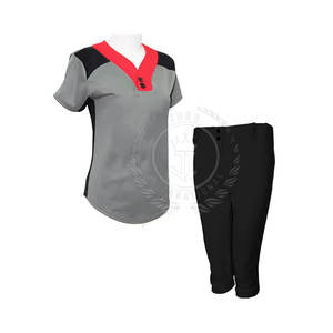 Nuevo Diseño de Uniforme de Softbol para Mujer Adulta, Fabricante de Fábrica, Ropa de Práctica, 100% Poliéster Transpirable, Cuello en V - Product Image 2