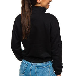 Jersey personalizado cuello redondo fabricante al por mayor precio barato bordado sudadera para mujer algodón casual - Product Image 3