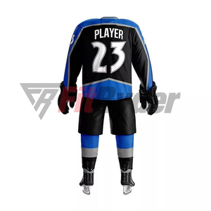 Uniformes de hockey sobre hielo de poliéster personalizables de secado rápido y transpirable Impresión de logotipo profesional con juegos de OEM de nombre de equipo - Product Image 5