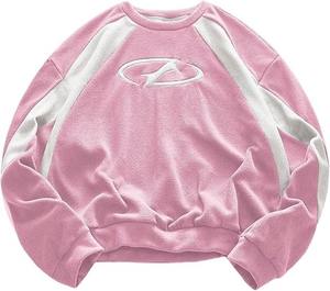 เสื้อสเวตเตอร์ถักคอกลมแขนยาวแบบสวมหัวคอกลมพิมพ์ลายโลโก้ออกแบบได้ตามต้องการ - Product Image 1