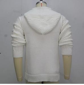 Automne hiver hommes décontracté toile mince en cuir tricoté pull veste fermeture à glissière nouvelle mode imperméable respirant - Product Image 2