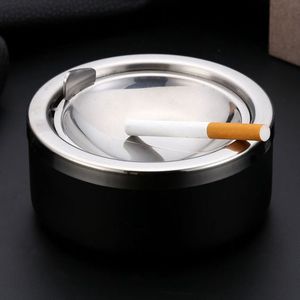 Cendrier en métal nickelé portable Design de bol haut élégant comme cendre de cigare/cigarette accessoire de fumer idée cadeau - Product Image 6