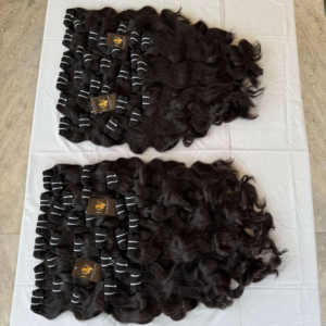 Tissage cheveux raides temple indien brut, cheveux humains indiens bruts à cuticule alignée, vendeurs de cheveux brésiliens bruts à cuticule alignée - Product Image 2