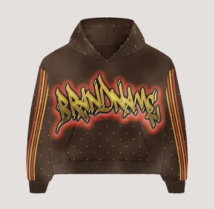 ชุดวิ่งจ๊อกกิ้งพิมพ์ลาย sunfade 2ชิ้นกางเกงบานซักสกรีนลายออกแบบได้ตามต้องการเสื้อฮู้ดสตรีทไซส์ใหญ่พิมพ์ลาย - Product Image 4