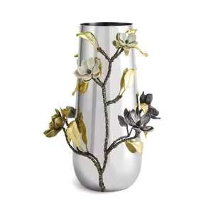 Vase à fleurs de sol noir tendance avec poignée, vase décoratif moderne et durable pour la décoration de la maison - Product Image 3