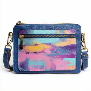 กระเป๋าหนัง PU สะพายข้างใบเล็ก, กระเป๋าหนังแท้คุณภาพสูงสะพายข้างขนาดเล็กกระเป๋าหนังขนาดเล็กสำหรับใส่ด้านนอกพิมพ์ลาย - Product Image 6