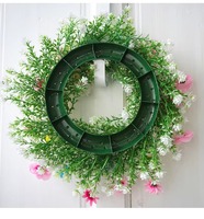 Guirlande de fleurs artificielles mixtes, faite à la main, pour décoration murale ou de porte, idéale pour mariage, Pâques et autres fêtes