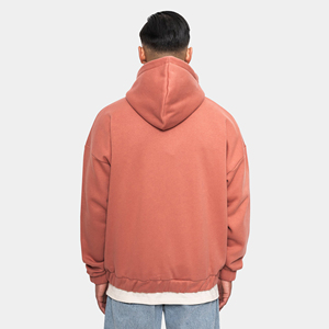 Sweat à capuche unisexe en molleton brodé personnalisé de haute qualité OEM, hiver, surdimensionné, en coton, avec fermeture éclair, manches longues, respirant 3D, grande taille - Product Image 3