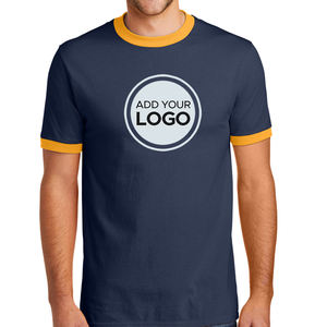 T-shirt col rond à manches courtes en jersey de toile Ringer Bella - Product Image 5