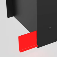 Boîte aux lettres verticale moderne sur pied, grande taille, en acier galvanisé, finition mate, couleur personnalisable, OEM sur mesure