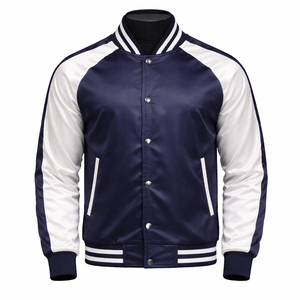 Chaquetas de Satén Premium para Invierno con Diseños Varsity Personalizados, Chaquetas Varsity Unisex para Invierno, Cuello Alto, Logotipo Frontal, Transpirables - Product Image 1