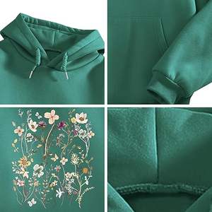 Nouveauté : sweat-shirt et sweat à capuche en jersey 100% coton, écologique, à fleurs, pour femmes, fabriqué au Bangladesh - Product Image 6