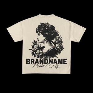 Camisetas de Hombre con Cuello Redondo 100% Algodón, Diseño Moderno con Estampado Puff, Totalmente Personalizadas, Corte Holgado, Precios al por Mayor - Product Image 2