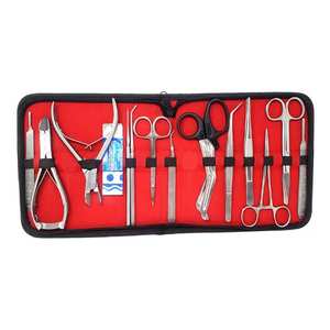 Kit d'instruments chirurgicaux, ensemble d'outils de dissection avec étui, 33 pièces, acier, réglable, durable, pour usage animal - Product Image 2