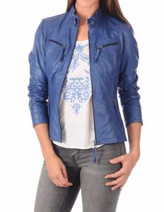 Veste en cuir PU pour femmes et filles, style motard, printemps automne, manches longues, décontractée, slim, couleur unie, fermeture éclair, veste décontractée - Product Image 1