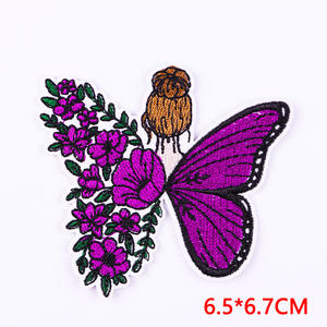 Patchs brodés vintage, motif papillon, chenille, crâne, cœur, design pour hommes et femmes, tissu chenille, applique à coudre écologique, chapeaux - Product Image 3