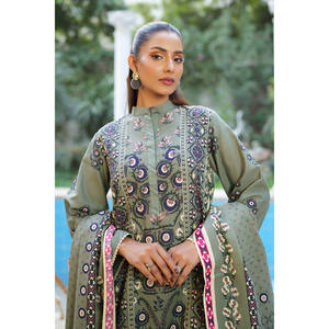 Conjunto de traje Khaddar estampado de 3 piezas para mujer SD-52224 - Product Image 2